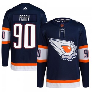 Men's Adidas Edmonton Oilers Corey Perry Navy Reverse Retro 2.0 Jersey - Authentic
