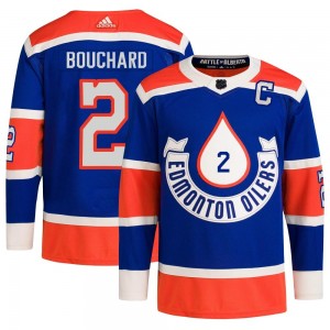 Youth Adidas Edmonton Oilers Evan Bouchard Royal 2023 Heritage Classic Primegreen Jersey - Authentic