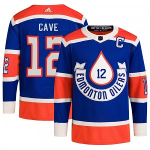 Youth Adidas Edmonton Oilers Colby Cave Royal 2023 Heritage Classic Primegreen Jersey - Authentic