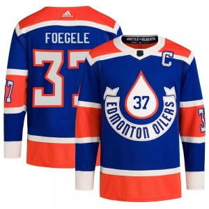 Youth Adidas Edmonton Oilers Warren Foegele Royal 2023 Heritage Classic Primegreen Jersey - Authentic