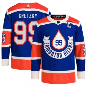 Youth Adidas Edmonton Oilers Wayne Gretzky Royal 2023 Heritage Classic Primegreen Jersey - Authentic