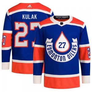 Youth Adidas Edmonton Oilers Brett Kulak Royal 2023 Heritage Classic Primegreen Jersey - Authentic