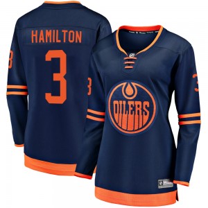 Women's Fanatics Branded Edmonton Oilers Al Hamilton Navy Alternate 2018/19 Jersey - Breakaway