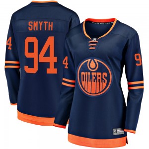 Women's Fanatics Branded Edmonton Oilers Ryan Smyth Navy Alternate 2018/19 Jersey - Breakaway