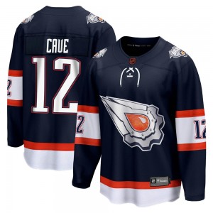 Youth Fanatics Branded Edmonton Oilers Colby Cave Navy Special Edition 2.0 Jersey - Breakaway