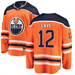 Youth Fanatics Branded Edmonton Oilers Colby Cave Orange Home Jersey - Breakaway