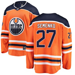 Youth Fanatics Branded Edmonton Oilers Dave Semenko Orange r Home Breakaway Jersey - Authentic