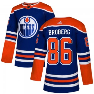 Men's Adidas Edmonton Oilers Philip Broberg Royal Alternate Jersey - Authentic
