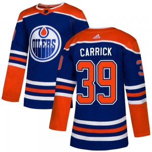 Men's Adidas Edmonton Oilers Sam Carrick Royal Alternate Jersey - Authentic