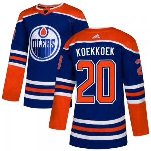 Men's Adidas Edmonton Oilers Slater Koekkoek Royal Alternate Jersey - Authentic