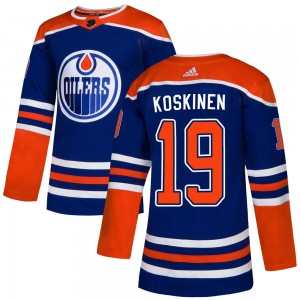 Men's Adidas Edmonton Oilers Mikko Koskinen Royal Alternate Jersey - Authentic