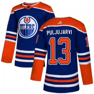Men's Adidas Edmonton Oilers Jesse Puljujarvi Royal Alternate Jersey - Authentic