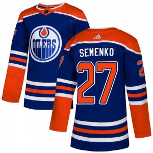 Men's Adidas Edmonton Oilers Dave Semenko Royal Alternate Jersey - Authentic