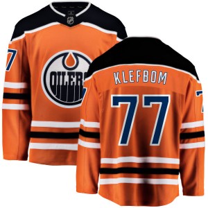Men's Fanatics Branded Edmonton Oilers Oscar Klefbom Orange Home Jersey - Breakaway