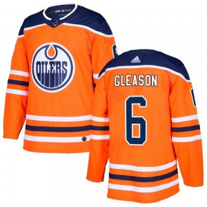 Men's Adidas Edmonton Oilers Ben Gleason Orange r Home Jersey - Authentic