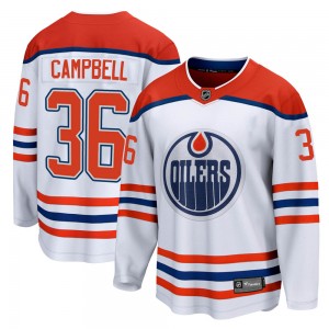 Youth Fanatics Branded Edmonton Oilers Jack Campbell White 2020/21 Special Edition Jersey - Breakaway