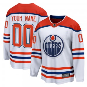 Youth Fanatics Branded Edmonton Oilers Custom White Custom 2020/21 Special Edition Jersey - Breakaway