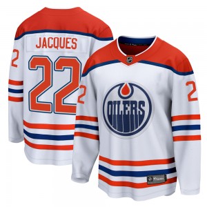 Youth Fanatics Branded Edmonton Oilers Jean-Francois Jacques White 2020/21 Special Edition Jersey - Breakaway