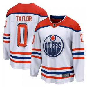 Youth Fanatics Branded Edmonton Oilers Ty Taylor White 2020/21 Special Edition Jersey - Breakaway