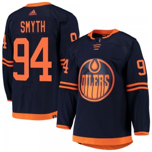 Men's Adidas Edmonton Oilers Ryan Smyth Navy Alternate Primegreen Pro Jersey - Authentic