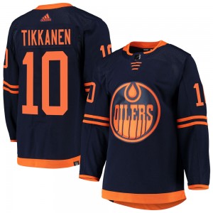 Men's Adidas Edmonton Oilers Esa Tikkanen Navy Alternate Primegreen Pro Jersey - Authentic