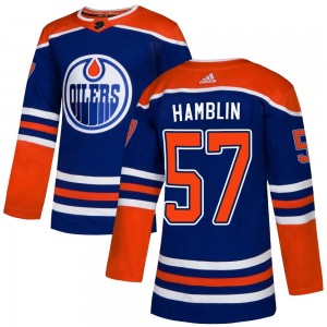 Youth Adidas Edmonton Oilers James Hamblin Royal Alternate Jersey - Authentic