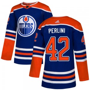 Youth Adidas Edmonton Oilers Brendan Perlini Royal Alternate Jersey - Authentic