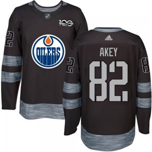 Youth Edmonton Oilers Beau Akey Black 1917-2017 100th Anniversary Jersey - Authentic