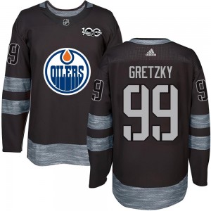Youth Edmonton Oilers Wayne Gretzky Black 1917-2017 100th Anniversary Jersey - Authentic