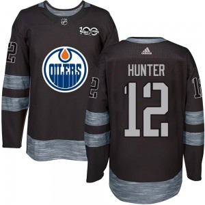 Youth Edmonton Oilers Dave Hunter Black 1917-2017 100th Anniversary Jersey - Authentic