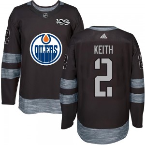 Youth Edmonton Oilers Duncan Keith Black 1917-2017 100th Anniversary Jersey - Authentic