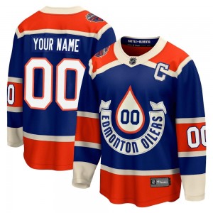 Youth Fanatics Branded Edmonton Oilers Custom Royal Custom Breakaway 2023 Heritage Classic Jersey - Premier