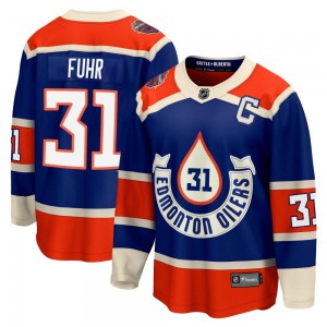 Youth Fanatics Branded Edmonton Oilers Grant Fuhr Royal Breakaway 2023 Heritage Classic Jersey - Premier