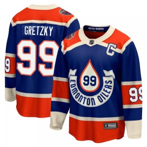 Youth Fanatics Branded Edmonton Oilers Wayne Gretzky Royal Breakaway 2023 Heritage Classic Jersey - Premier
