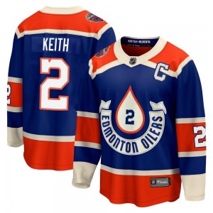Youth Fanatics Branded Edmonton Oilers Duncan Keith Royal Breakaway 2023 Heritage Classic Jersey - Premier