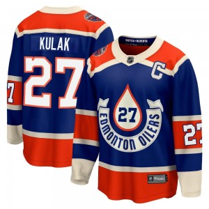Youth Fanatics Branded Edmonton Oilers Brett Kulak Royal Breakaway 2023 Heritage Classic Jersey - Premier