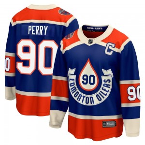Youth Fanatics Branded Edmonton Oilers Corey Perry Royal Breakaway 2023 Heritage Classic Jersey - Premier