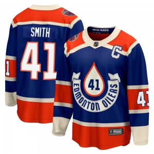 Youth Fanatics Branded Edmonton Oilers Mike Smith Royal Breakaway 2023 Heritage Classic Jersey - Premier