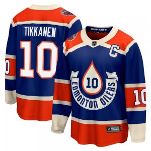 Youth Fanatics Branded Edmonton Oilers Esa Tikkanen Royal Breakaway 2023 Heritage Classic Jersey - Premier