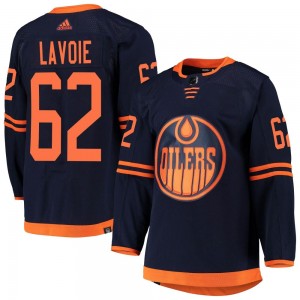 Youth Adidas Edmonton Oilers Raphael Lavoie Navy Alternate Primegreen Pro Jersey - Authentic
