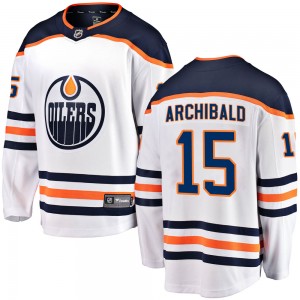 Youth Fanatics Branded Edmonton Oilers Josh Archibald White Away Jersey - Breakaway