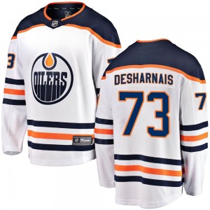 Youth Fanatics Branded Edmonton Oilers Vincent Desharnais White Away Jersey - Breakaway