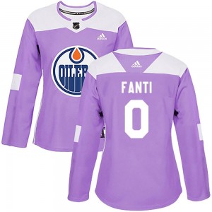 Women's Adidas Edmonton Oilers Ryan Fanti Purple Fights Cancer Practice Jersey - Authentic