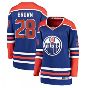 Women's Fanatics Branded Edmonton Oilers Connor Brown Brown Royal Alternate Jersey - Breakaway