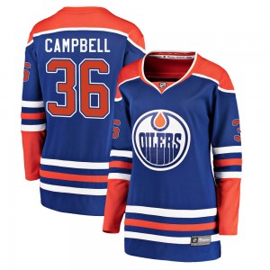 Women's Fanatics Branded Edmonton Oilers Jack Campbell Royal Alternate Jersey - Breakaway