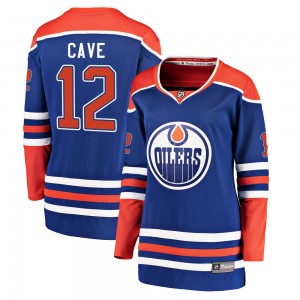 Women's Fanatics Branded Edmonton Oilers Colby Cave Royal Alternate Jersey - Breakaway