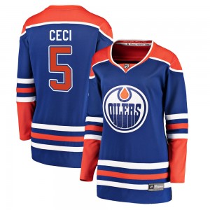 Women's Fanatics Branded Edmonton Oilers Cody Ceci Royal Alternate Jersey - Breakaway