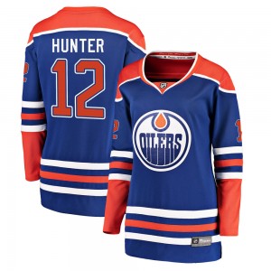 Women's Fanatics Branded Edmonton Oilers Dave Hunter Royal Alternate Jersey - Breakaway