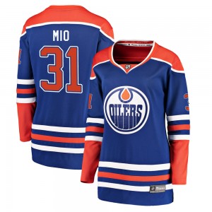 Women's Fanatics Branded Edmonton Oilers Eddie Mio Royal Alternate Jersey - Breakaway