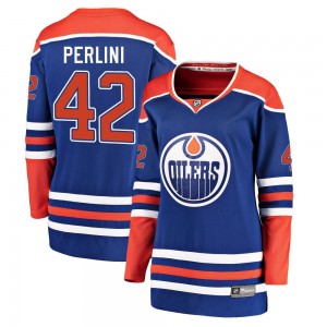 Women's Fanatics Branded Edmonton Oilers Brendan Perlini Royal Alternate Jersey - Breakaway